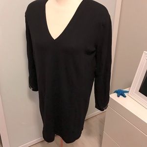 Kelley Derrett Black Wool Long Tunic/Dress - L